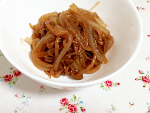 しらたきとシメジでヘルシー♪甘辛味の簡単炒め煮